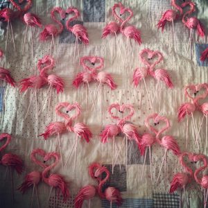 the cake topper department flamingo pairs