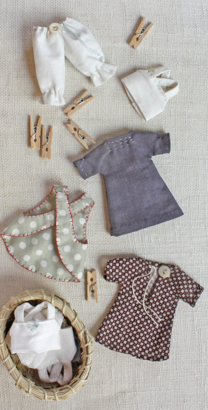 tiny rag doll and wardrobe pattern – ann wood handmade