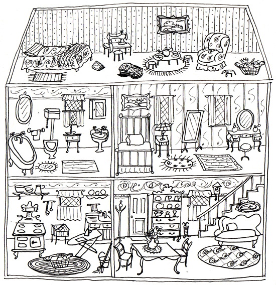 Line Art Doll House : Dollhouse drawing imgkid the image kid has it