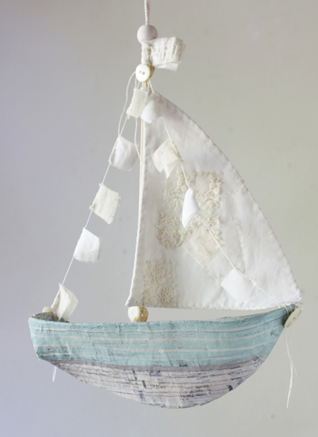 paper mache ships | ann wood handmade